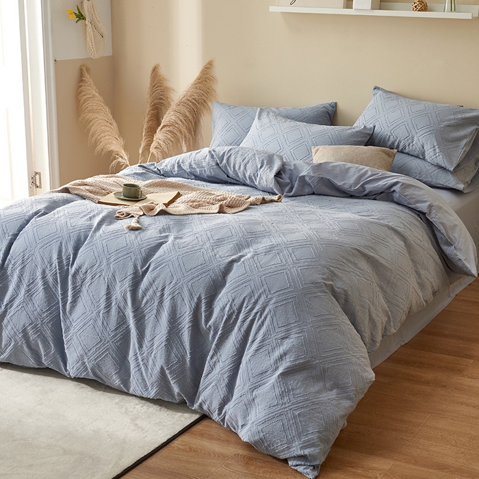 91家纺网 家纺一手货源 找家纺 贝尔 PELLHOME 日式北欧民宿大剪花水洗棉全棉四件套场景一（春节不打烊)（可抖音代发） 莫兰