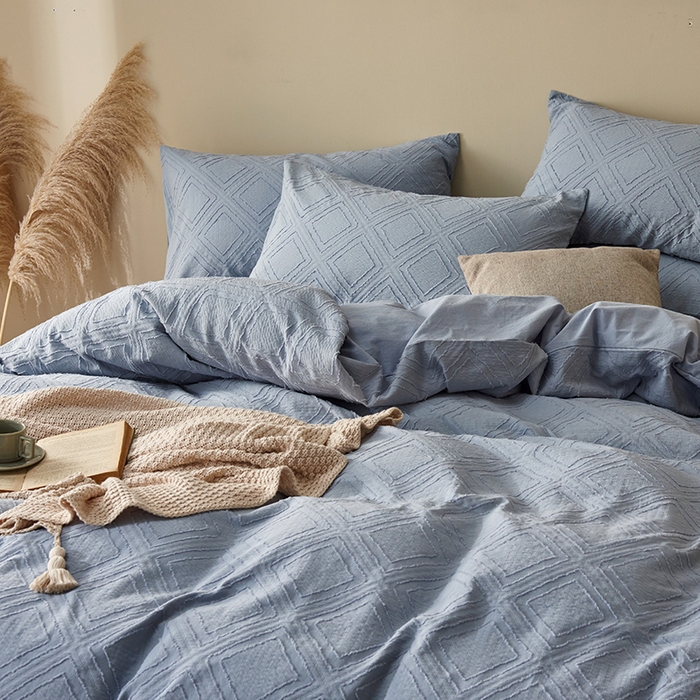 91家纺网 家纺一手货源 找家纺 贝尔 PELLHOME 日式北欧民宿大剪花水洗棉全棉四件套场景一（春节不打烊)（可抖音代发） 莫兰