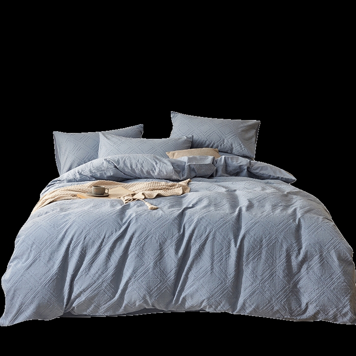 91家纺网 家纺一手货源 找家纺 贝尔 PELLHOME 日式北欧民宿大剪花水洗棉全棉四件套场景一（春节不打烊)（可抖音代发） 莫兰