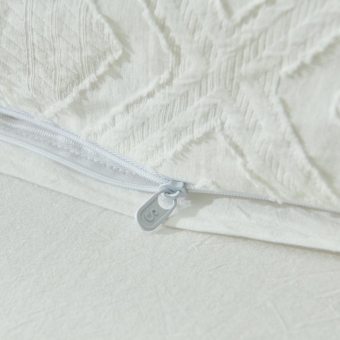 91家纺网 家纺一手货源 找家纺 贝尔 PELLHOME 日式北欧民宿大剪花水洗棉全棉四件套场景一（春节不打烊)（可抖音代发） 牛奶白