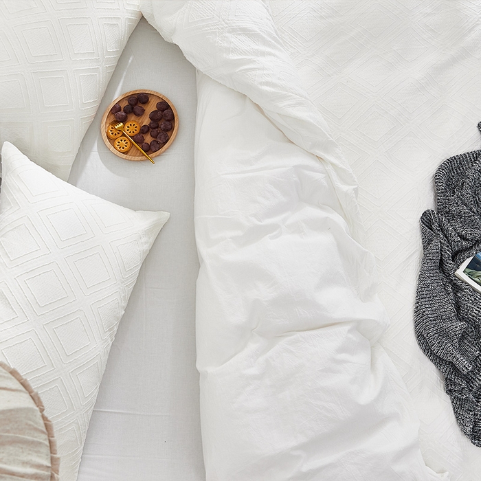 91家纺网 家纺一手货源 找家纺 （总）贝尔 PELLHOME 日式北欧民宿大剪花水洗棉全棉四件套场景二（春节不打烊)（可抖音代发）