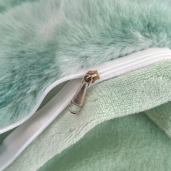 91家纺网 家纺一手货源 找家纺 金爱家 2025新品全消光牛奶绒A类纯色獭兔毛绒立体牛奶绒四件套 七彩泡泡绿