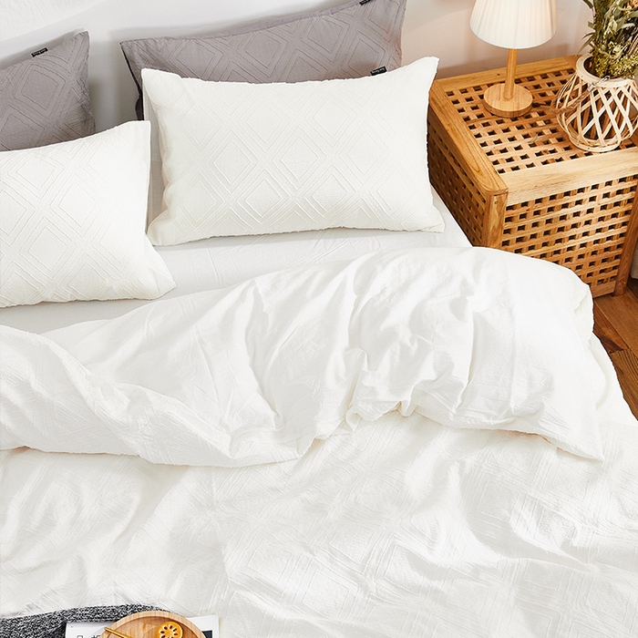 91家纺网 家纺一手货源 找家纺 （总）贝尔 PELLHOME 日式北欧民宿大剪花水洗棉全棉四件套场景二（春节不打烊)（可抖音代发）