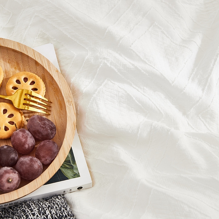 91家纺网 家纺一手货源 找家纺 贝尔 PELLHOME 日式北欧民宿大剪花水洗棉全棉四件套场景二（春节不打烊)（可抖音代发） 本白