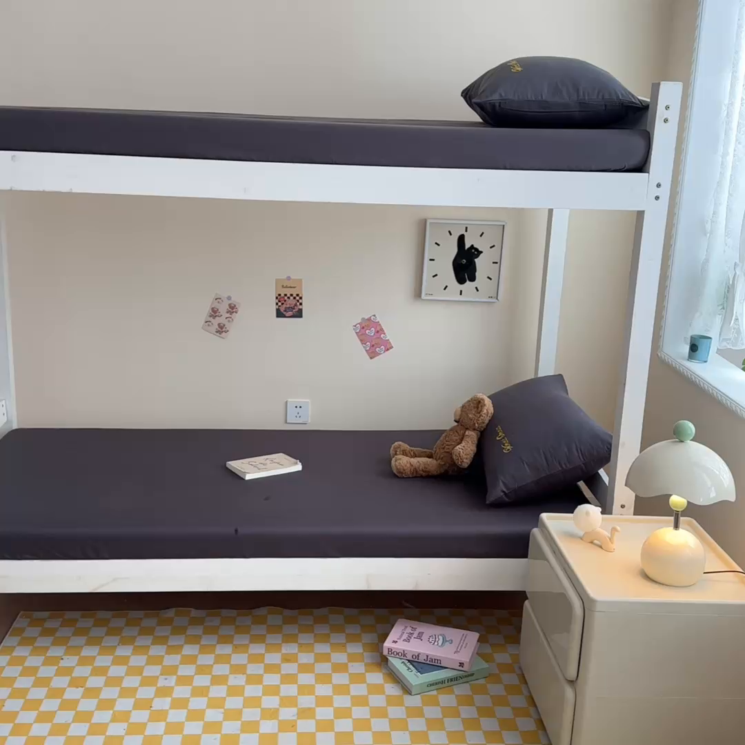 91家纺网 家纺一手货源 找家纺 （总）摩妮卡 2025新款学生床笠上下铺全棉床笠三件套