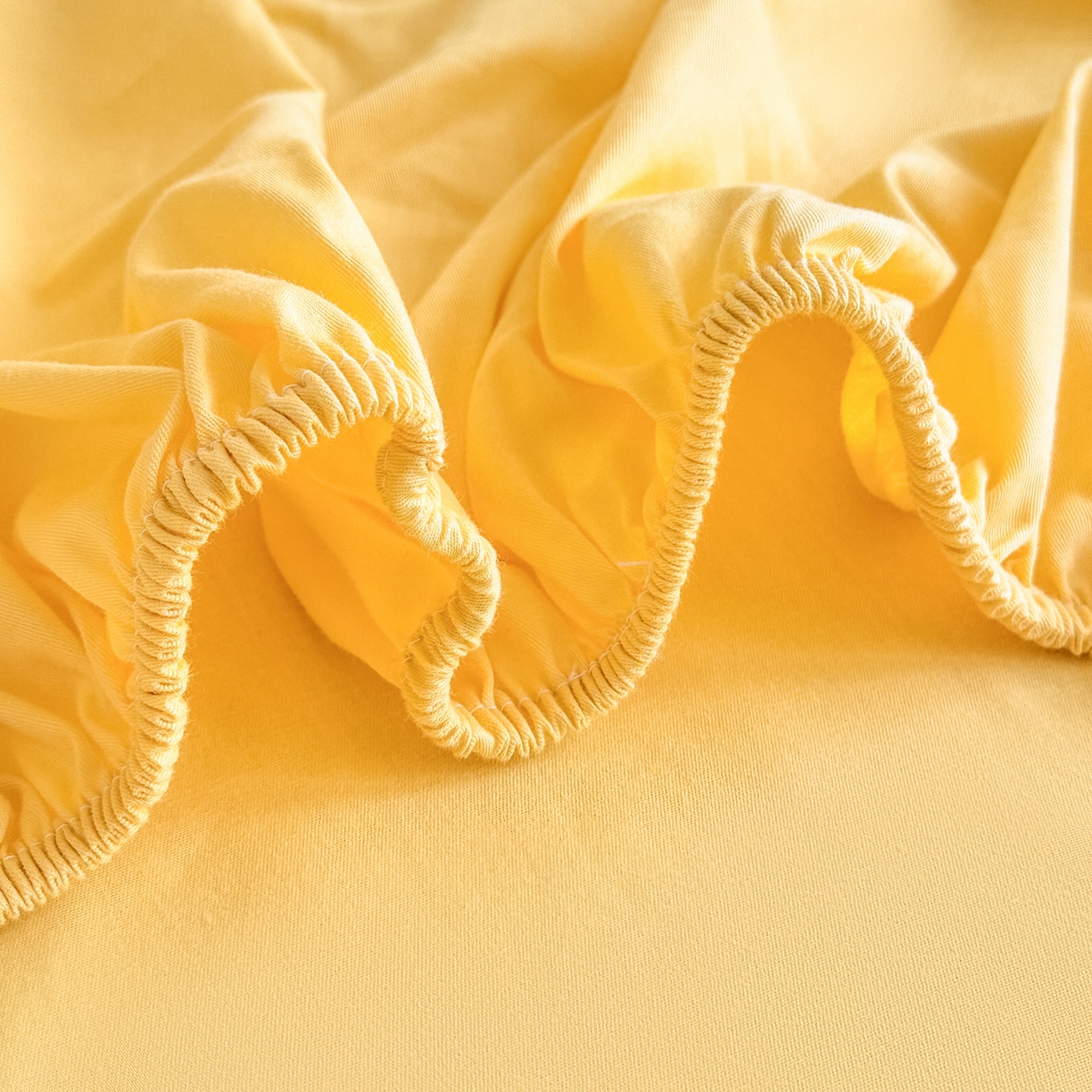 91家纺网 家纺一手货源 找家纺 摩妮卡 2025新款学生床笠上下铺全棉床笠三件套 月光黄