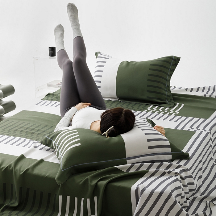 91家纺网 家纺一手货源 找家纺 （总）贝尔 PELLHOME 竹纤维凉席三件套（可抖音代发）