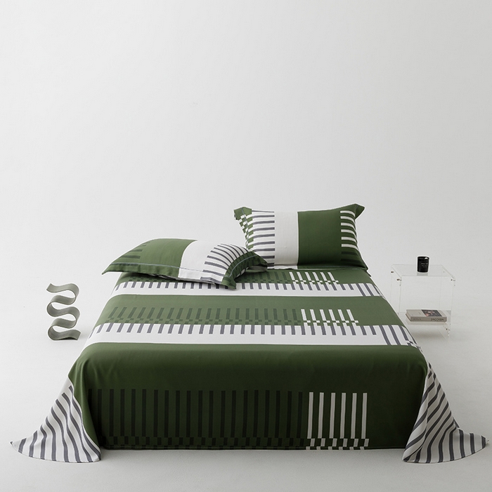 贝尔 PELLHOME 竹纤维凉席三件套（可抖音代发） 传奇绿-元素果绿