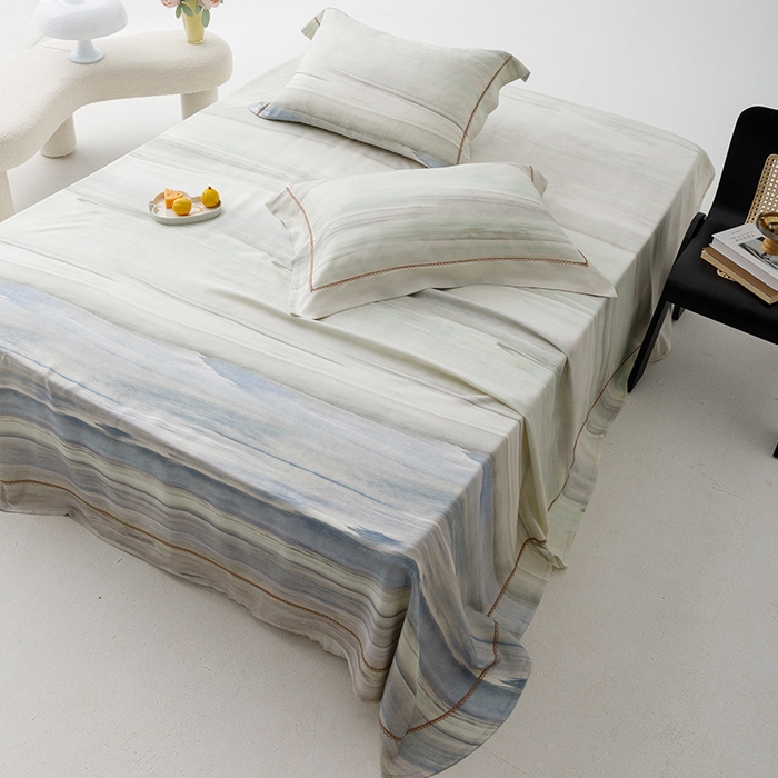 91家纺网 家纺一手货源 找家纺 贝尔 PELLHOME 竹纤维凉席三件套（可抖音代发） 魅之韵绿