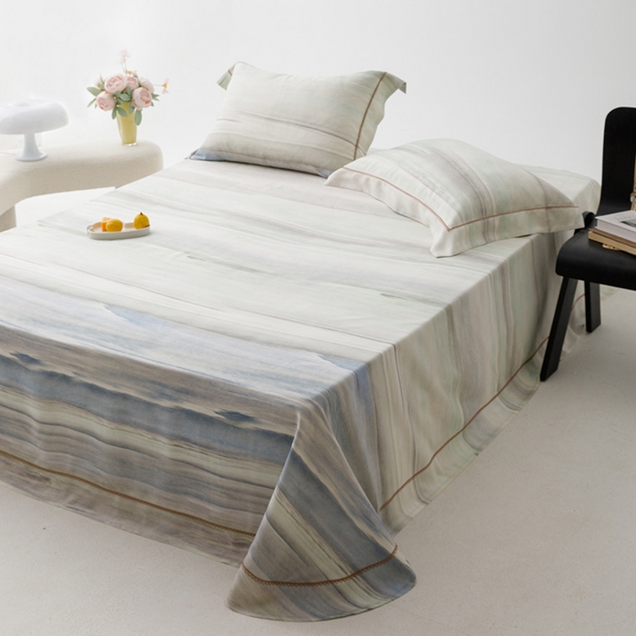 91家纺网 家纺一手货源 找家纺 贝尔 PELLHOME 竹纤维凉席三件套（可抖音代发） 魅之韵绿