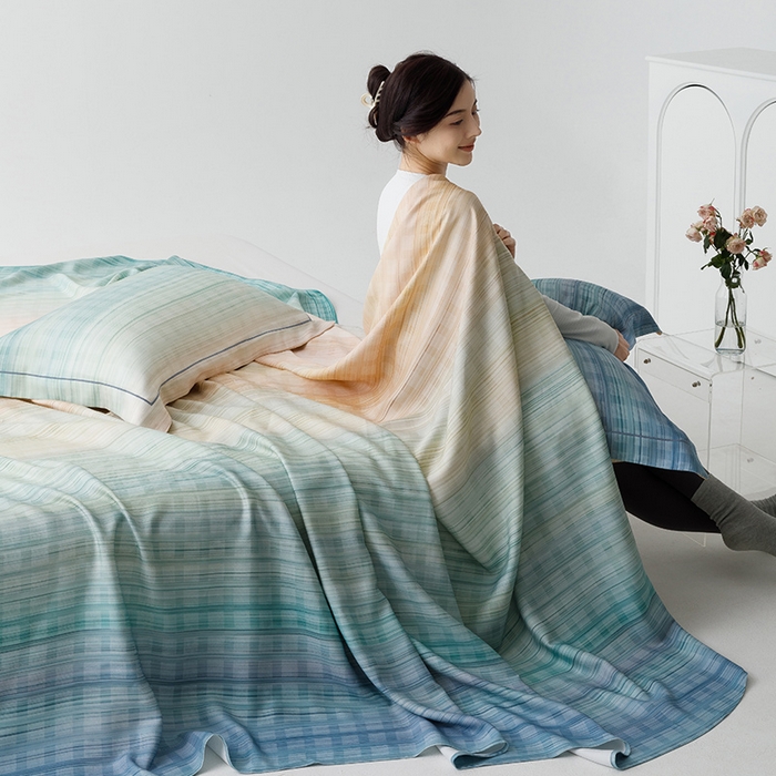 贝尔 PELLHOME 竹纤维凉席三件套（可抖音代发） 梦幻绿