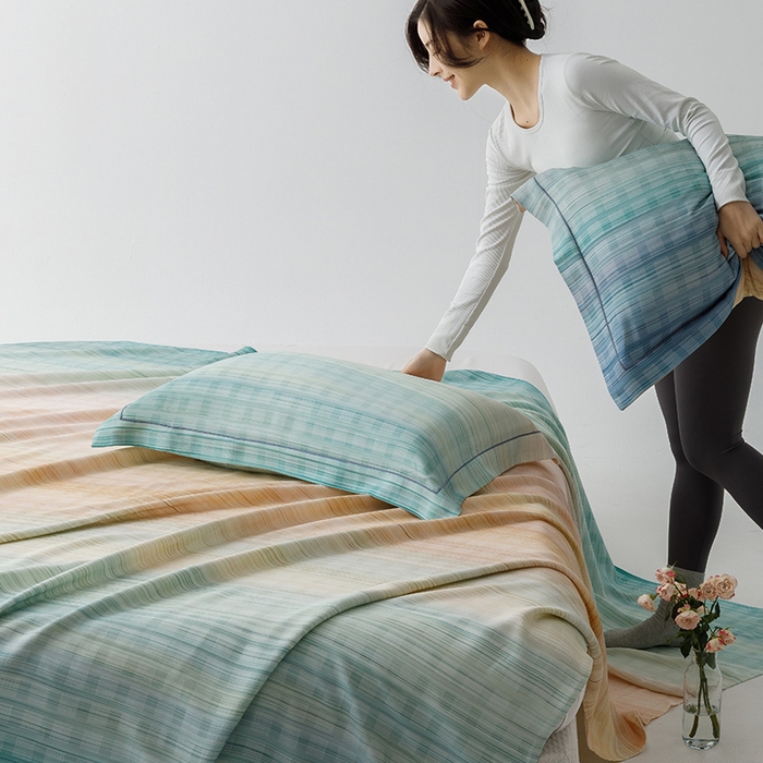 91家纺网 家纺一手货源 找家纺 贝尔 PELLHOME 竹纤维凉席三件套（可抖音代发） 梦幻绿