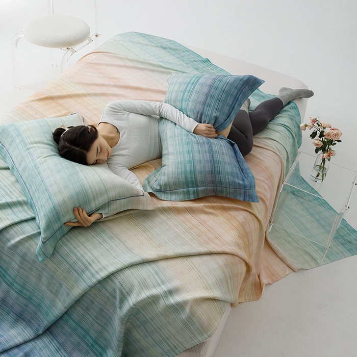 91家纺网 家纺一手货源 找家纺 贝尔 PELLHOME 竹纤维凉席三件套（可抖音代发） 梦幻绿