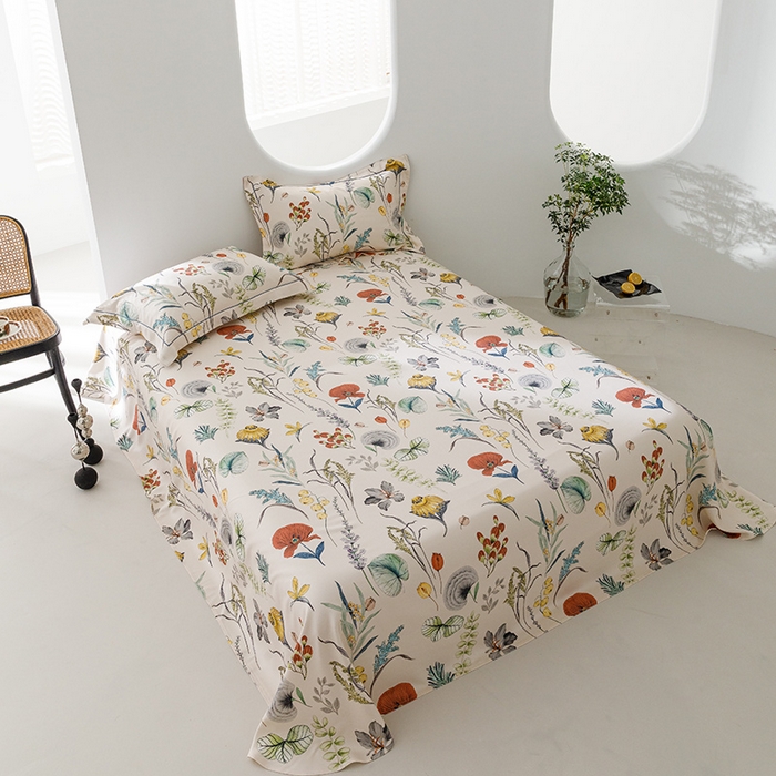 91家纺网 家纺一手货源 找家纺 贝尔 PELLHOME 竹纤维凉席三件套（可抖音代发） 炫彩茹伊-卷草花