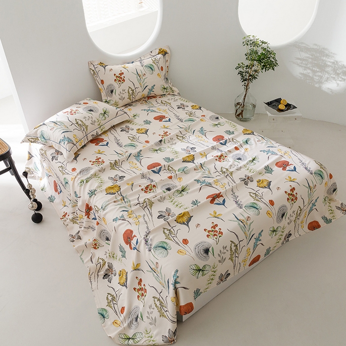 91家纺网 家纺一手货源 找家纺 贝尔 PELLHOME 竹纤维凉席三件套（可抖音代发） 炫彩茹伊-卷草花