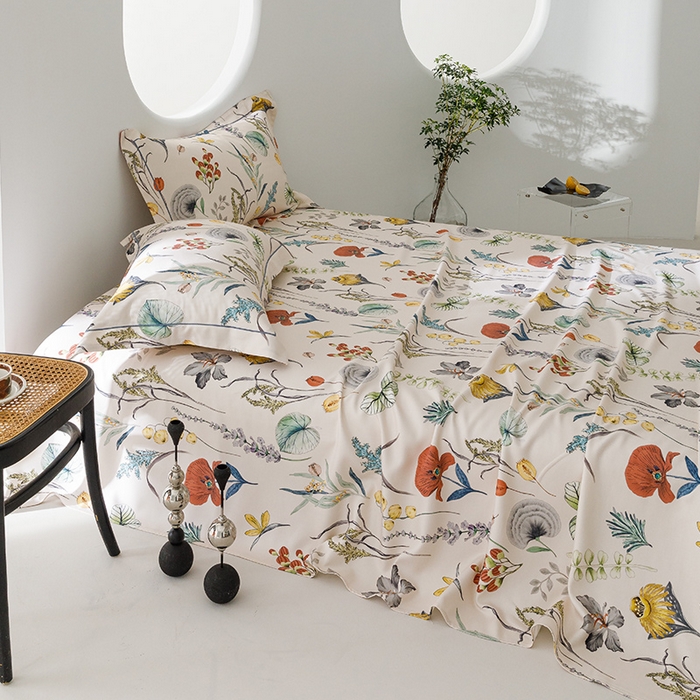 91家纺网 家纺一手货源 找家纺 贝尔 PELLHOME 竹纤维凉席三件套（可抖音代发） 炫彩茹伊-卷草花