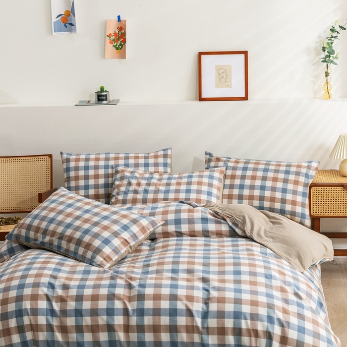 91家纺网 家纺一手货源 找家纺 （总）贝尔 PELLHOME 简约全棉纯棉色织水洗棉1.51.8三四件套（春节不打烊)（可抖音代发）