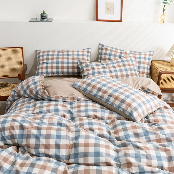 91家纺网 家纺一手货源 找家纺 （总）贝尔 PELLHOME 简约全棉纯棉色织水洗棉1.51.8三四件套（春节不打烊)（可抖音代发）