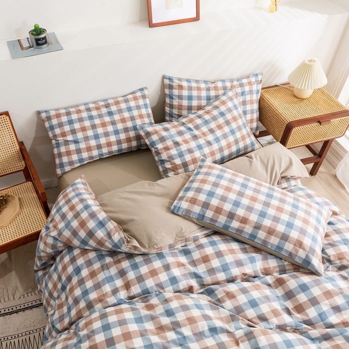 91家纺网 家纺一手货源 找家纺 （总）贝尔 PELLHOME 简约全棉纯棉色织水洗棉1.51.8三四件套（春节不打烊)（可抖音代发）