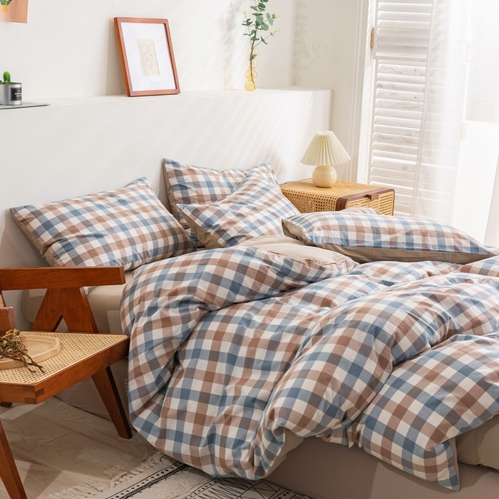 91家纺网 家纺一手货源 找家纺 （总）贝尔 PELLHOME 简约全棉纯棉色织水洗棉1.51.8三四件套（春节不打烊)（可抖音代发）