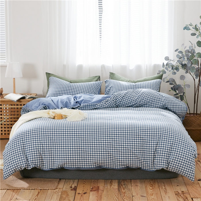 91家纺网 家纺一手货源 找家纺 （总）贝尔 PELLHOME 简约全棉纯棉色织水洗棉1.51.8三四件套（春节不打烊)（可抖音代发）