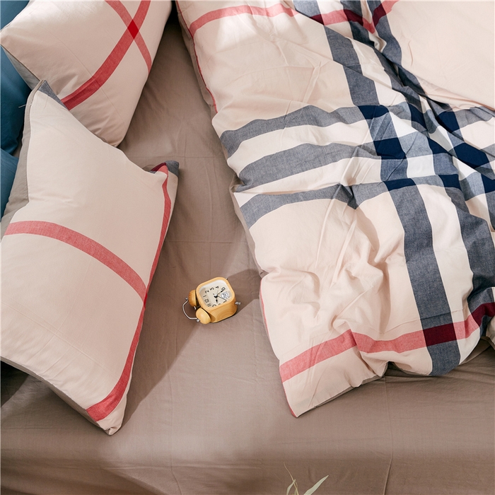 91家纺网 家纺一手货源 找家纺 贝尔 PELLHOME 简约全棉纯棉色织水洗棉1.51.8三四件套（春节不打烊)（可抖音代发） 宝丽-格