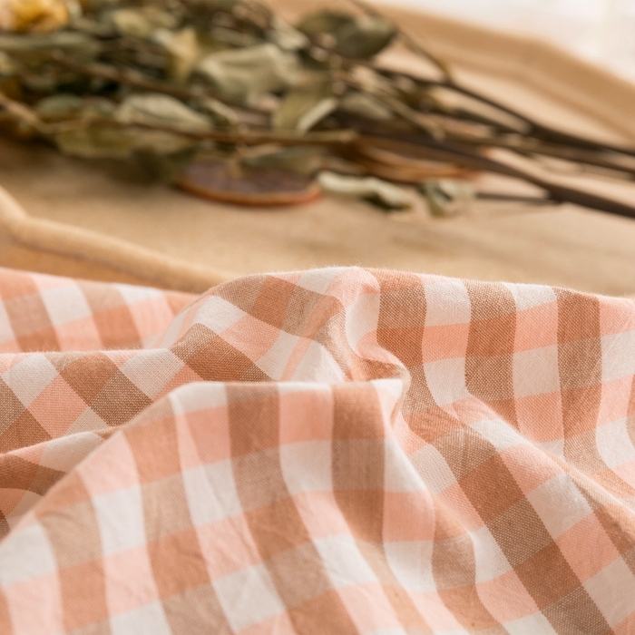 91家纺网 家纺一手货源 找家纺 贝尔 PELLHOME 简约全棉纯棉色织水洗棉1.51.8三四件套（春节不打烊)（可抖音代发） 小玉格