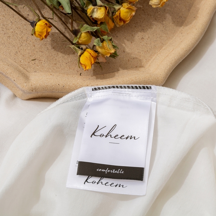 91家纺网 家纺一手货源 找家纺 贝尔 PELLHOME 简约纯色纽扣棉麻亚麻床单被套四件套（春节不打烊)（可抖音代发） 象牙白