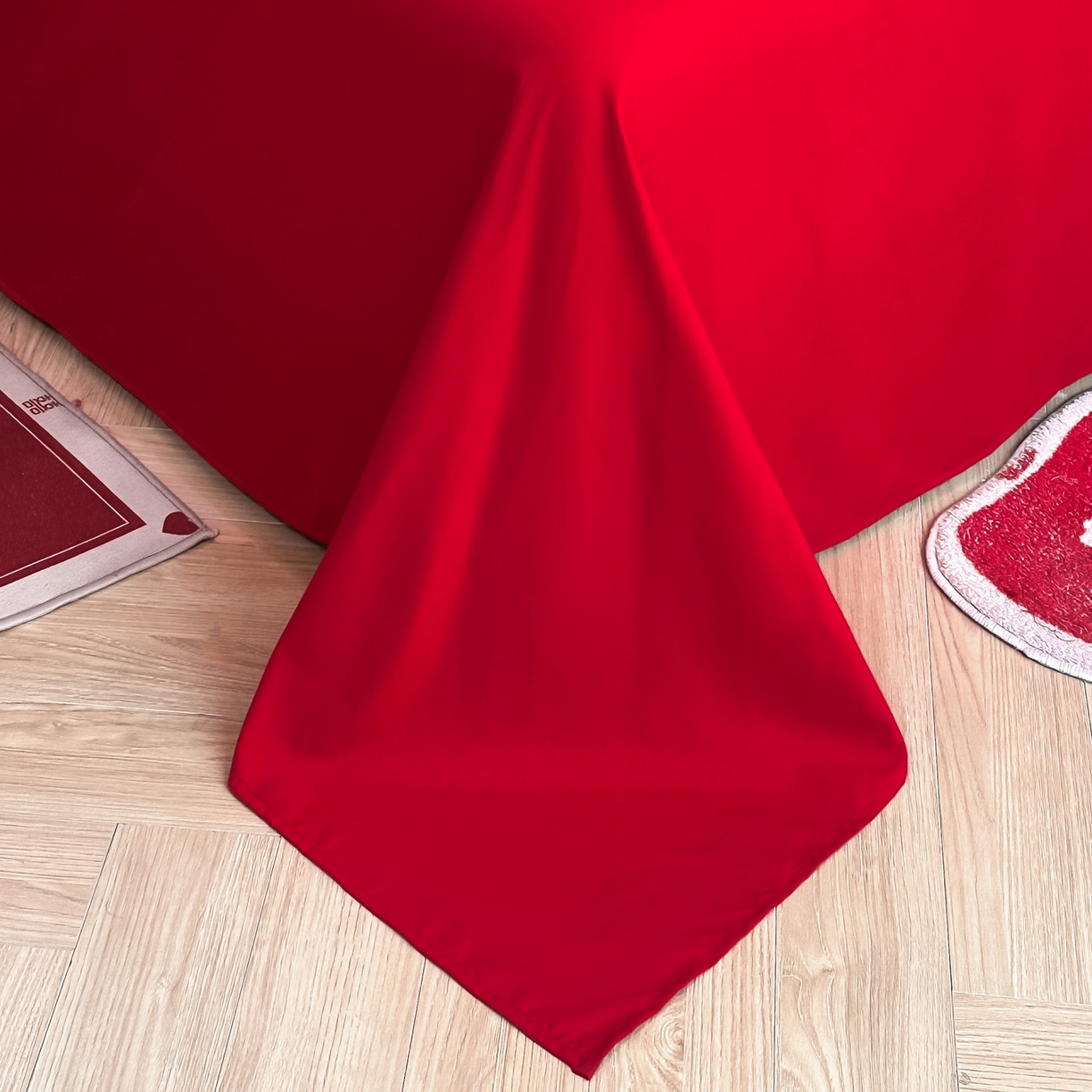 91家纺网 家纺一手货源 找家纺 火麒麟家纺 2025新款亲肤棉婚庆刺绣四件套 一见钟情