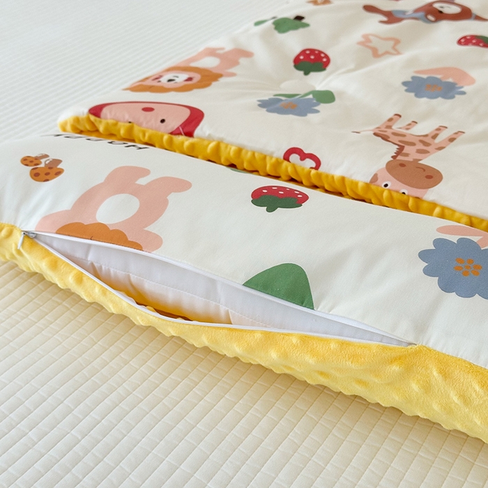 91家纺网 家纺一手货源 找家纺 （总）嗨生活 2025秋冬加厚儿童睡袋全棉+豆豆绒一体防踢被儿童睡袋