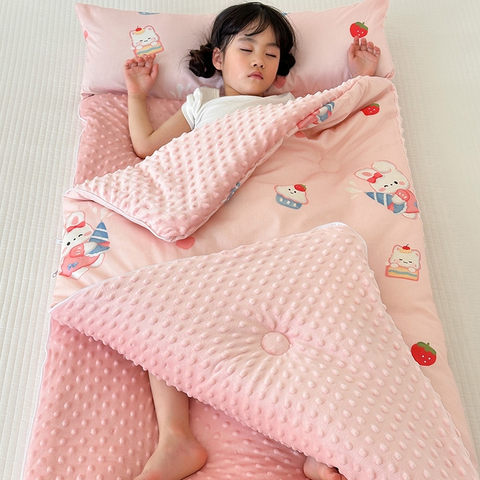 91家纺网 家纺一手货源 找家纺 （总）嗨生活 2025秋冬加厚儿童睡袋全棉+豆豆绒一体防踢被儿童睡袋