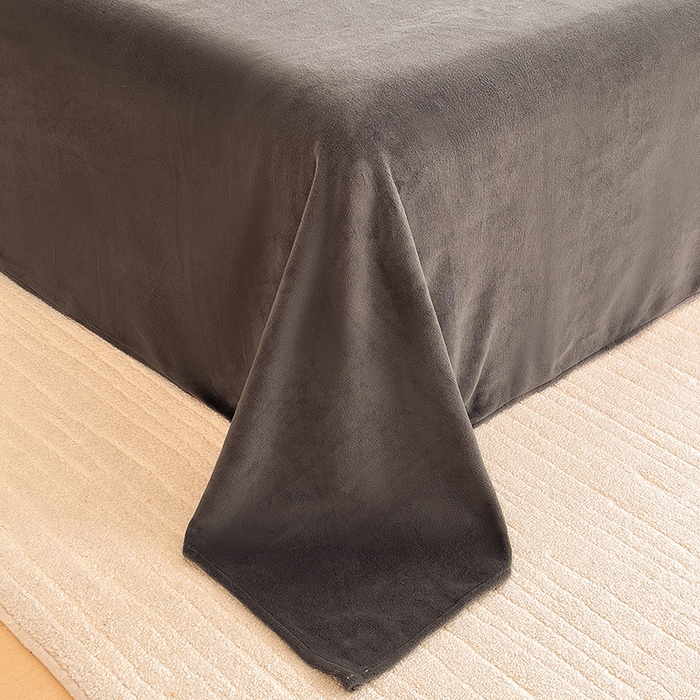 91家纺网 家纺一手货源 找家纺 摩妮卡 2025新款A类加厚兔毛雕花牛奶绒四件套 爱情爱心-灰