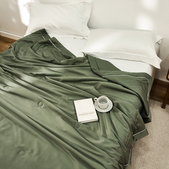 91家纺网 家纺一手货源 找家纺 （总）贝尔 PELLHOME 60s兰精天丝纯色夏被夏凉被（可抖音代发）