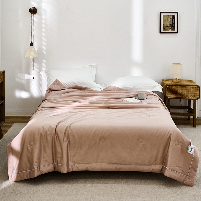 91家纺网 家纺一手货源 找家纺 （总）贝尔 PELLHOME 60s兰精天丝纯色夏被夏凉被（可抖音代发）