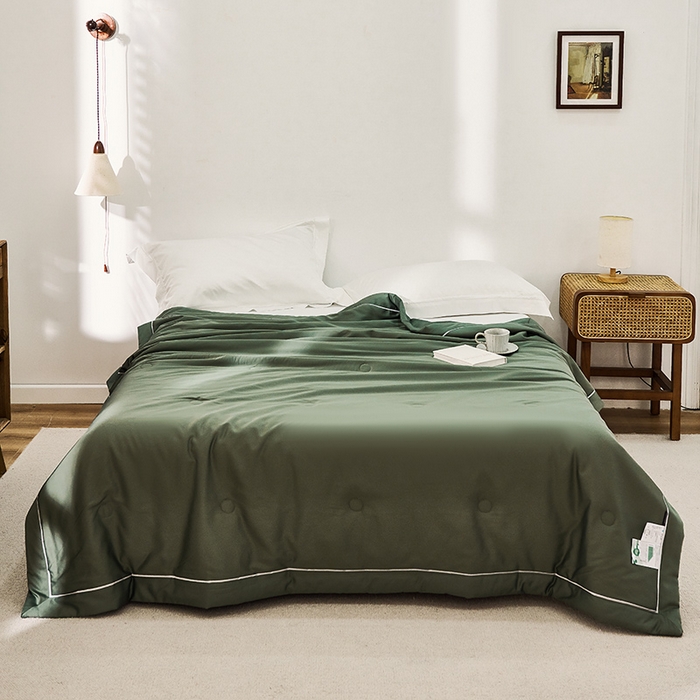 贝尔 PELLHOME 60s兰精天丝纯色夏被夏凉被（可抖音代发） 雀绿