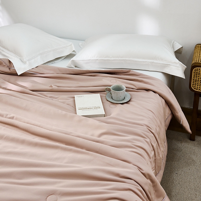 91家纺网 家纺一手货源 找家纺 贝尔 PELLHOME 60s兰精天丝纯色夏被夏凉被（可抖音代发） 柔西