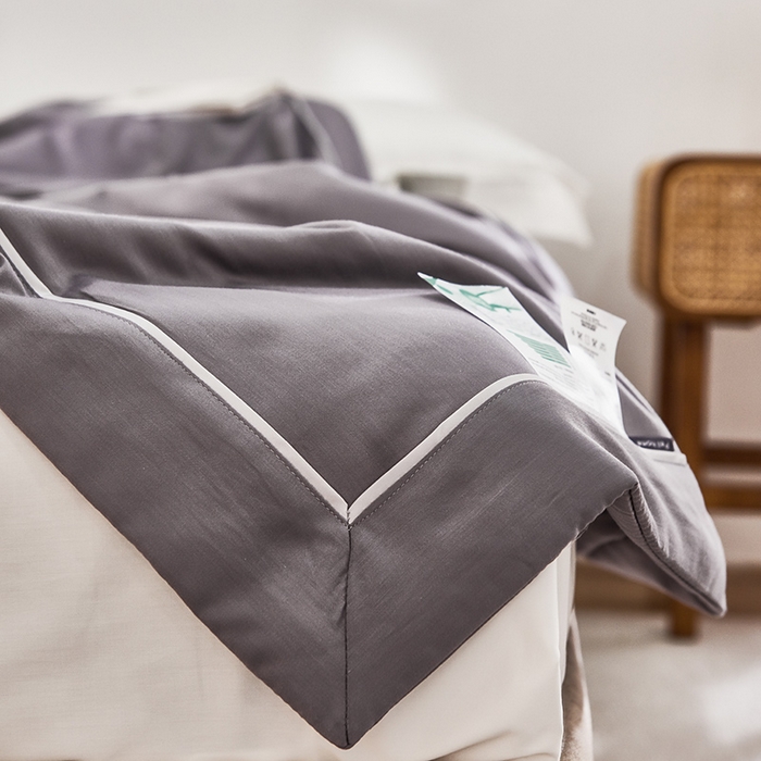 91家纺网 家纺一手货源 找家纺 贝尔 PELLHOME 60s兰精天丝纯色夏被夏凉被（可抖音代发） 芋紫