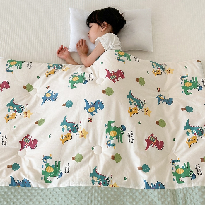 91家纺网 家纺一手货源 找家纺 嗨生活 2025秋冬加厚儿童睡袋全棉+豆豆绒一体防踢被儿童睡袋 奇妙恐龙