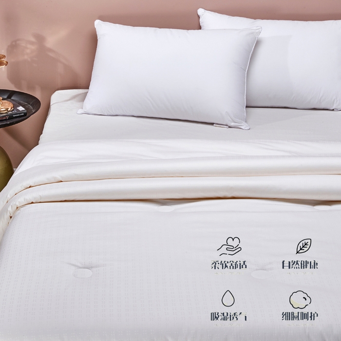 91家纺网 家纺一手货源 找家纺 （总）贝尔 PELLHOMEA类全棉提花大豆被春秋被子保暖加厚冬被芯四季通用场景一（可抖音代发）