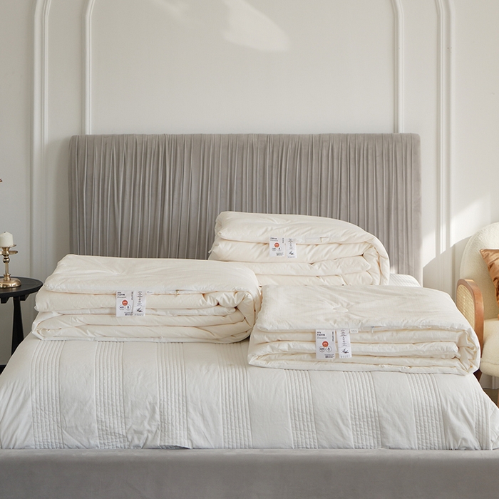 91家纺网 家纺一手货源 找家纺 （总）贝尔 PELLHOMEA类全棉60s提花大豆被春秋被子保暖加厚冬被芯四季通用场景二（可抖音代发