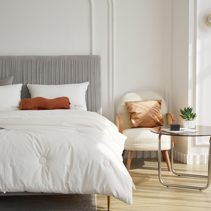 91家纺网 家纺一手货源 找家纺 （总）贝尔 PELLHOMEA类全棉60s提花大豆被春秋被子保暖加厚冬被芯四季通用场景二（可抖音代发