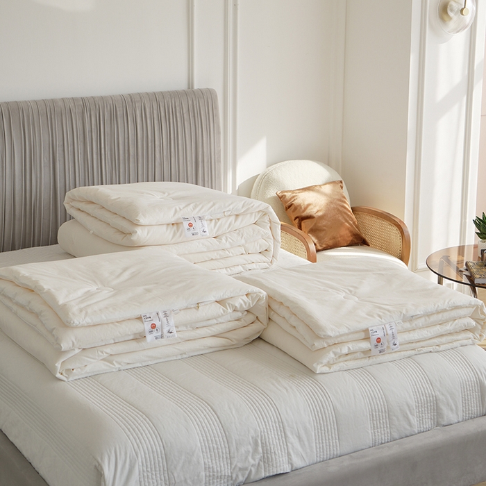91家纺网 家纺一手货源 找家纺 （总）贝尔 PELLHOMEA类全棉60s提花大豆被春秋被子保暖加厚冬被芯四季通用场景二（可抖音代发
