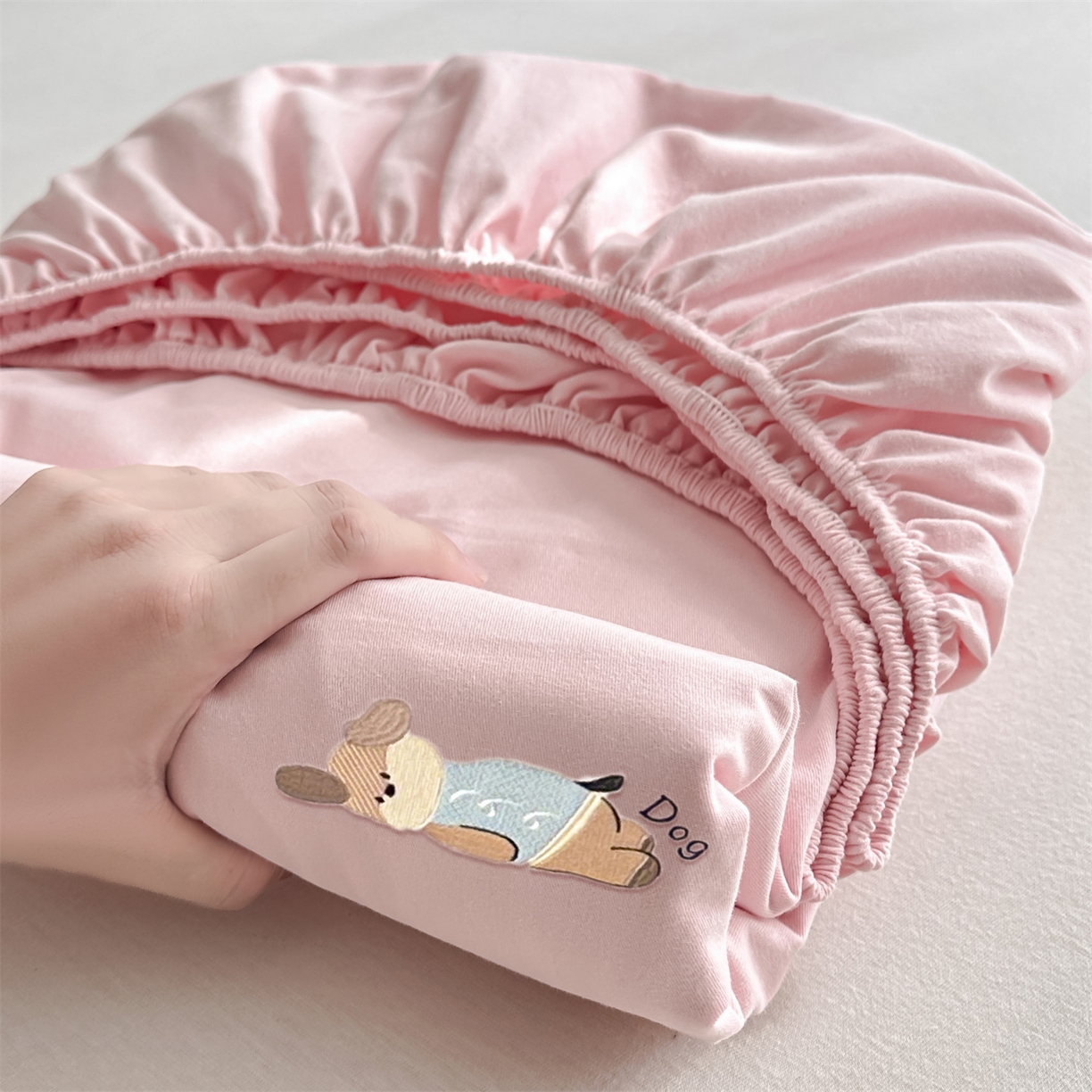 91家纺网 家纺一手货源 找家纺 （总）笙意家纺 2025新款全棉纯棉磨毛刺绣单品床笠 床笠单件