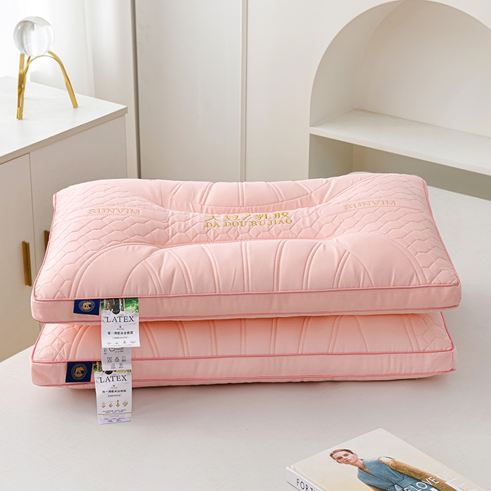 91家纺网 家纺一手货源 找家纺 （总）仁宇枕业 2025新款新品 新娘新郎大红结婚枕头婚庆定型低枕头枕芯