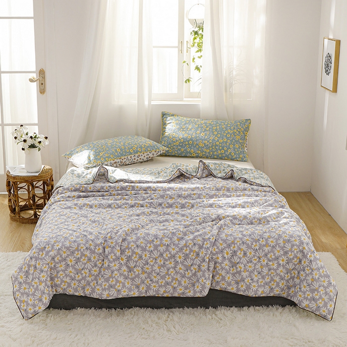 91家纺网 家纺一手货源 找家纺 （总）贝尔 PELLHOME夏凉被A类纯棉双层纱新疆棉花被可水洗有质检报告春节不打烊（可抖音代发）