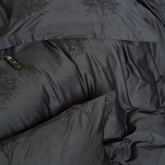 91家纺网 家纺一手货源 找家纺 鹿班家居 2025新款100S长绒棉纯棉精美提花系列四件套-光影斑驳（标准会员-20元） 光影斑驳-藏青