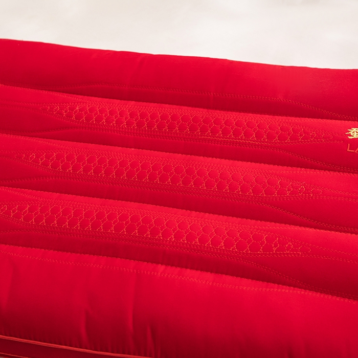 91家纺网 家纺一手货源 找家纺 （总）仁宇枕业 2025新款新品 新娘新郎大红结婚枕头婚庆定型低枕头枕芯