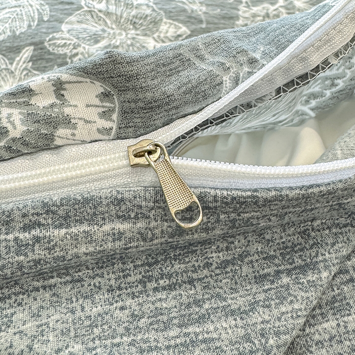 91家纺网 家纺一手货源 找家纺 （总）元禾 2025新款秋冬130克加厚亚麻原麻复古风皱皱纱双层纱印花四件套