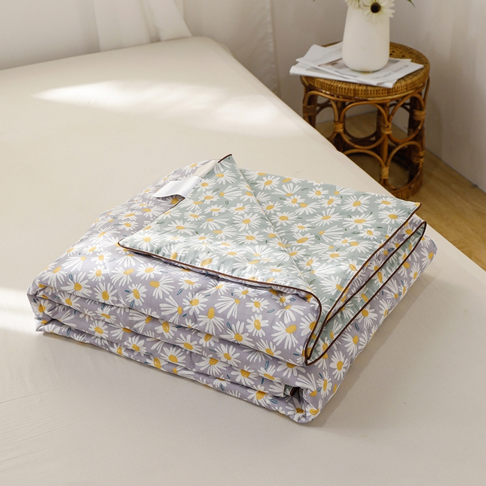 91家纺网 家纺一手货源 找家纺 贝尔 PELLHOME夏凉被A类纯棉双层纱新疆棉花被可水洗有质检报告春节不打烊（可抖音代发） 小雏菊