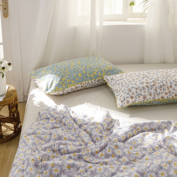 91家纺网 家纺一手货源 找家纺 贝尔 PELLHOME夏凉被A类纯棉双层纱新疆棉花被可水洗有质检报告春节不打烊（可抖音代发） 小雏菊